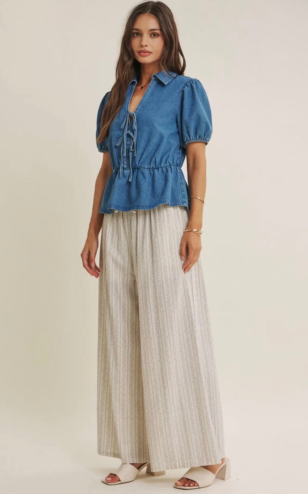 Grace in Every Detail Denim Top