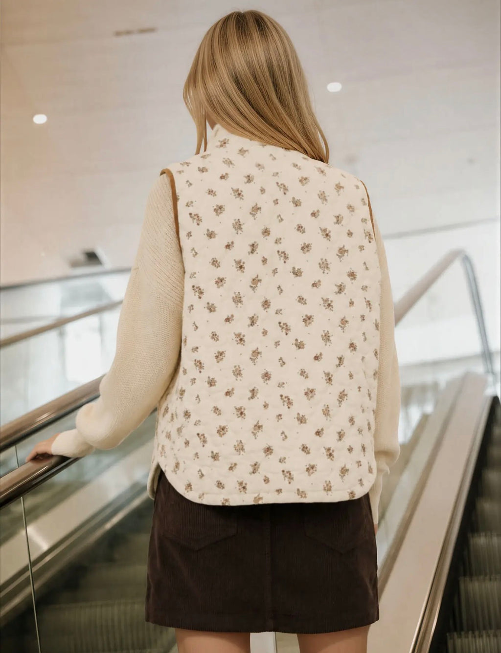 Rooted in Faith Floral Quilted Vest