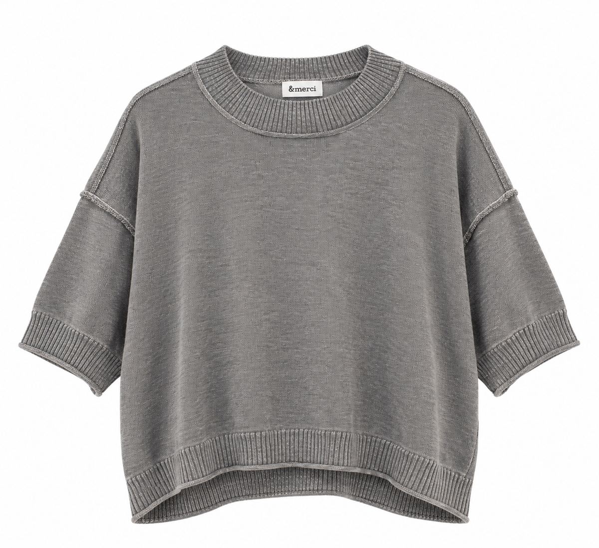 Faithful Grace Knit Gray Sweater