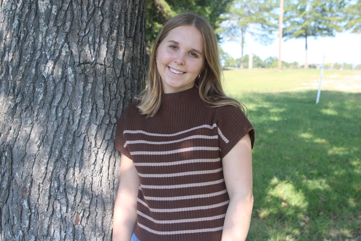 Gracefully Rooted Mock Neck Sweater