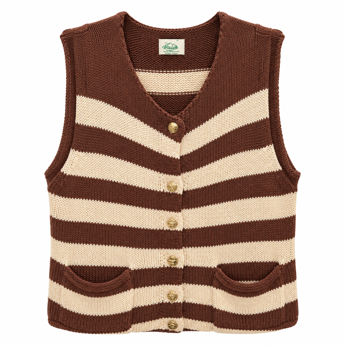 Blessed Striped Knit Vest