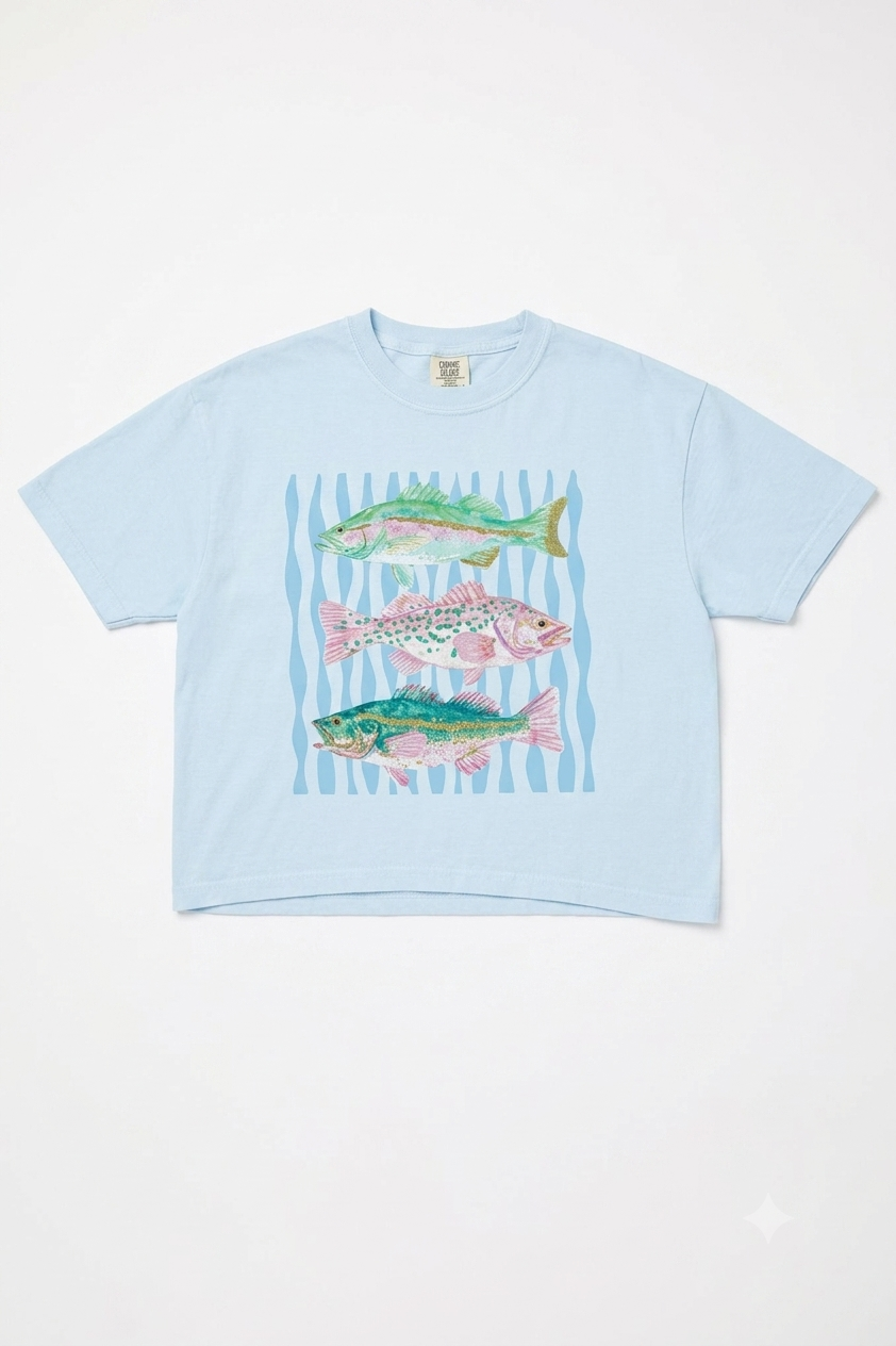 Coastal Fish Boxy T-Shirt